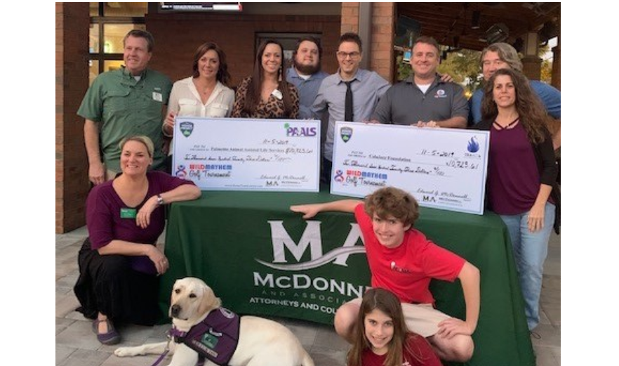 wild mayhem golf tournament check presentation